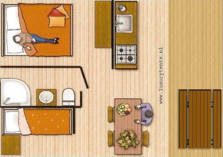 Safari Tent 5x5 per 4 persone al Girasole Village