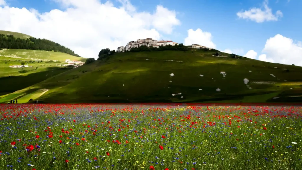 Piana di Castelluccio di Norcia nei Monti Sibillini